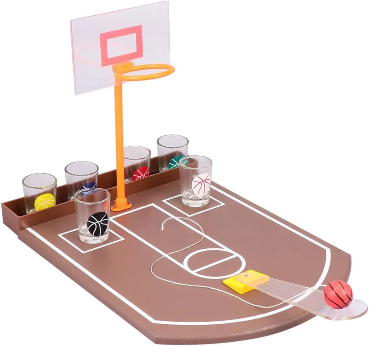 1 Set Creative Desktop Basketball Drinking Supplies for Parties Easy to Play Game for Entertaining Friends Great for Social Gatherings