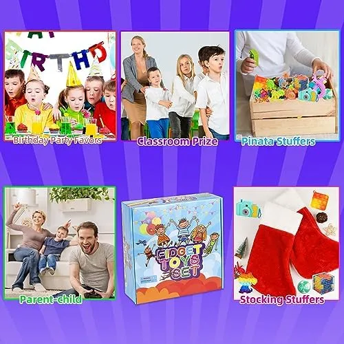 1000Pcs Party Favors for Kids, Fidget Toys Bulk, Birthday Gift Toys, Fidgets Stocking Stuffers, Treasure Box Birthday Party, Goodie Bag Stuffers, Carnival Prizes, Pinata Filler Stuffers for Classroom