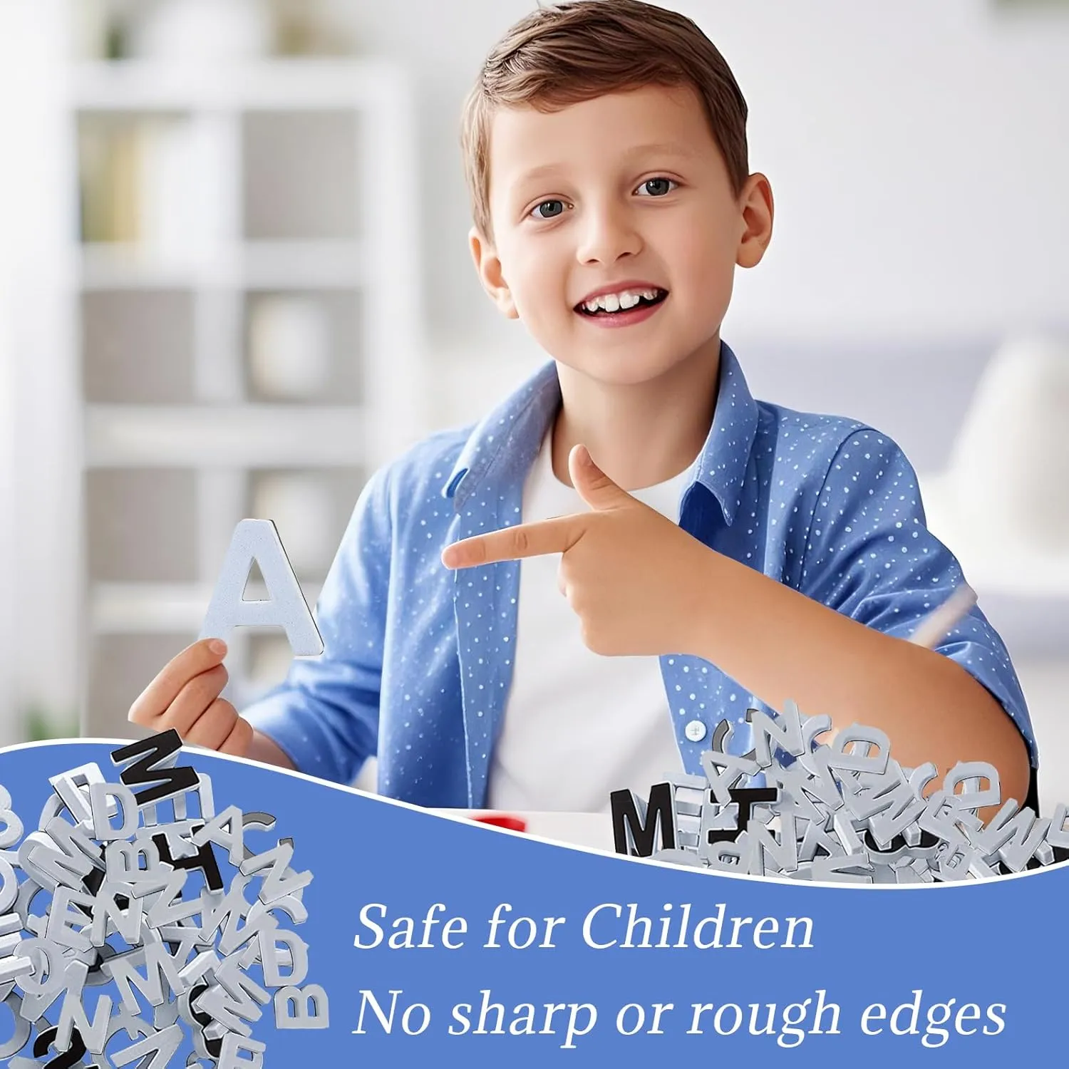 124pcs Decorative Magnetic Alphabet Letters, Alphabet Magnets, Arabic Numerals for Refrigerator, Strong Neodymium Magnetic Alphabet Letters for Fridge, for Homes & Offices (White)