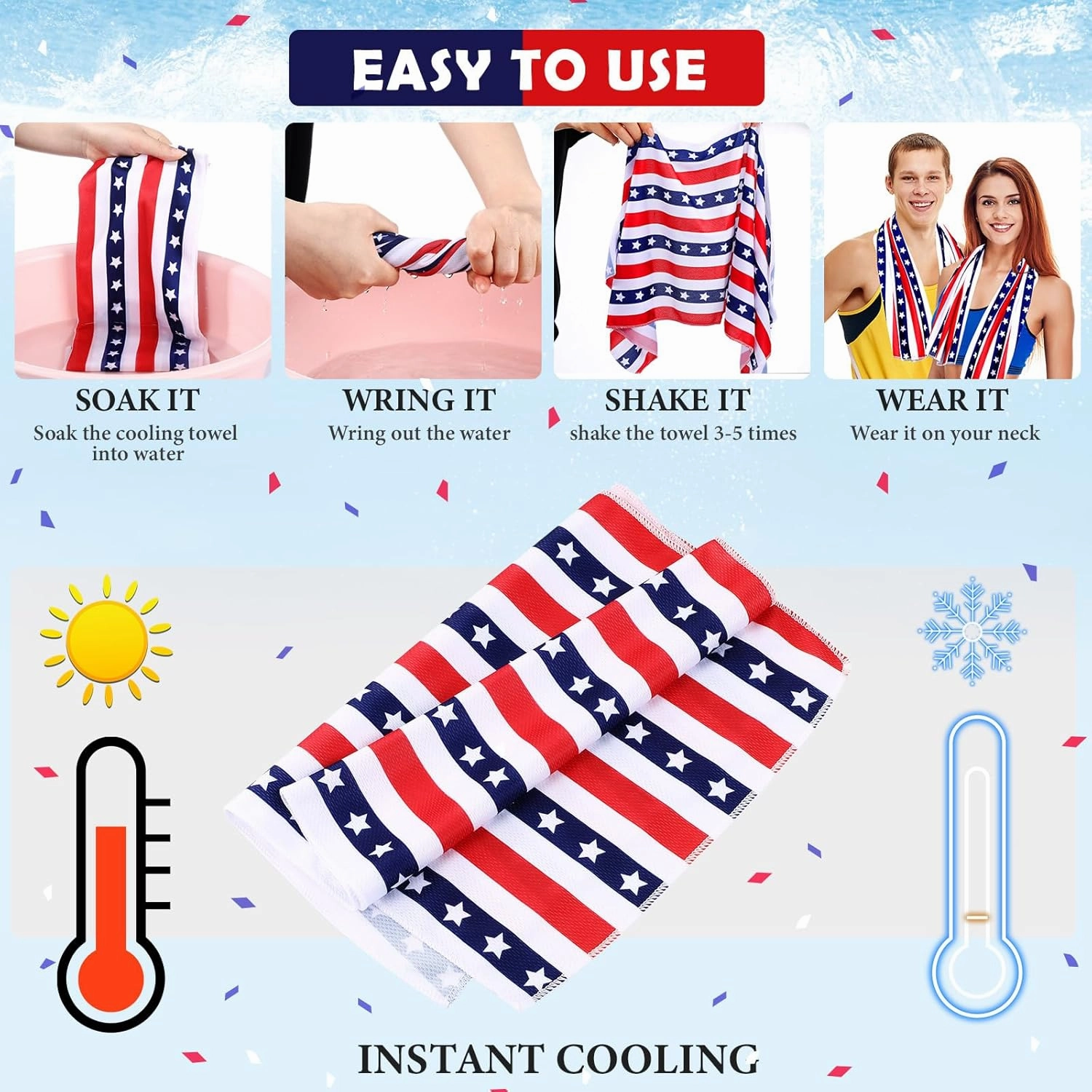 12 Pack 32 x 12 in Cooling Towels Bulk for Neck and Face Microfiber Ice Towel Sweat Towels Breathable Soft Chilly Towel Portable Cool Neck Rags for Yoga Sport Gym Workout Fitness