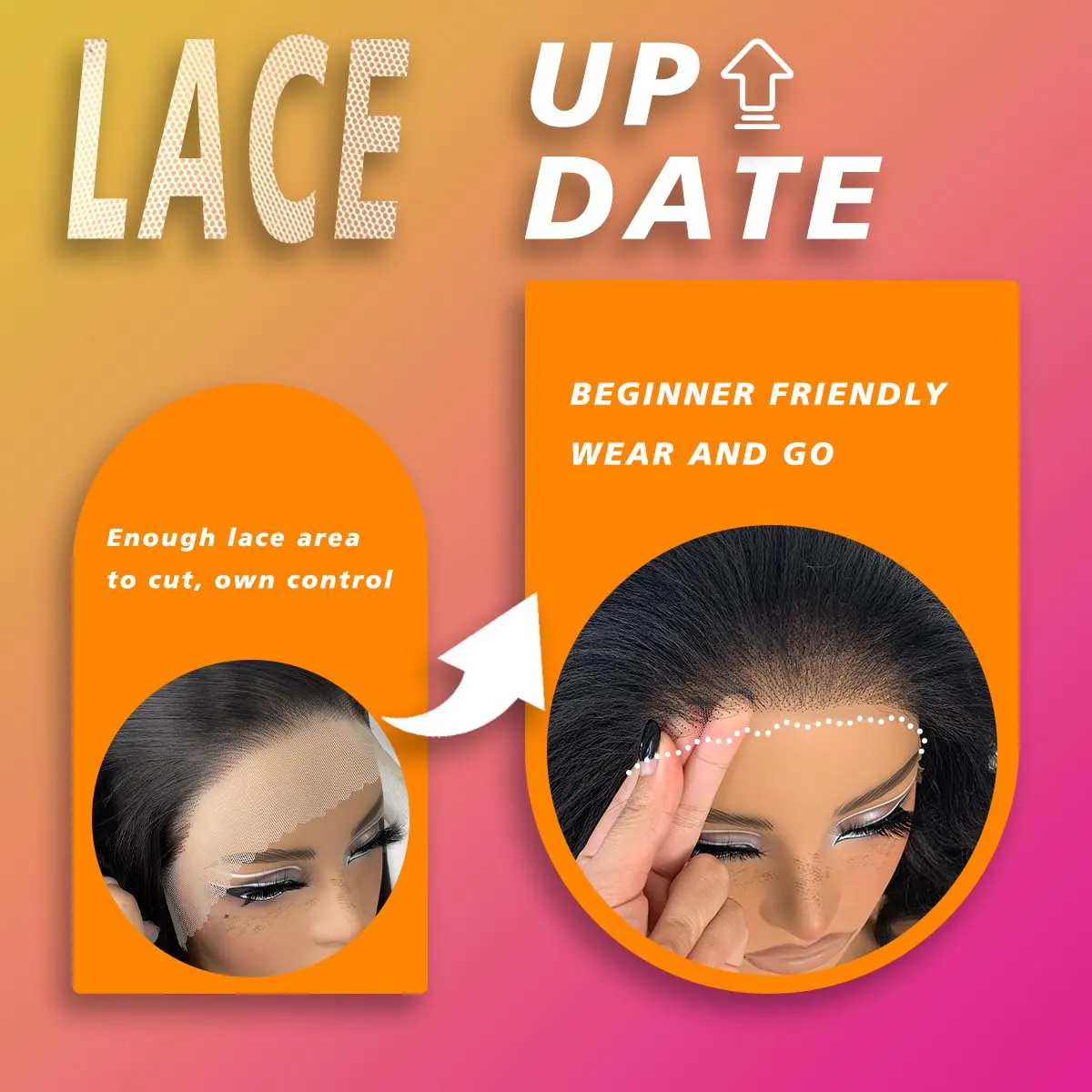 13x6 Ombre HD Lace Front Wig pre plucked Glueless Wear And Go Synthetic Body Wave Lace Front Wigs Highlight Lace Front Wig