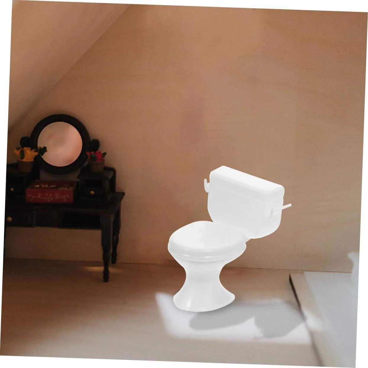 15pcs Miniature Toilet for Dollhouse Decoration Cute Landscape Bathroom Ornaments Pastoral Style Mini Toilets for Creative Play and Home