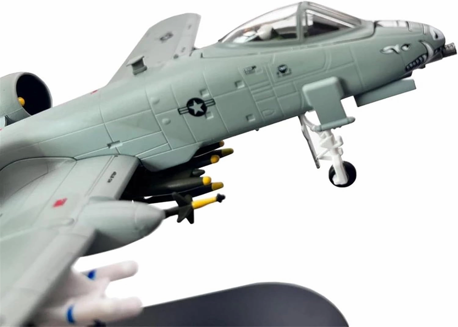 1/100 Scale A-10 A10 Thunderbolt II for Warthog Hog Attack Plane Fighter Diecast Metal Aircraft Model Miniatures Set(A-10A Shark DS)