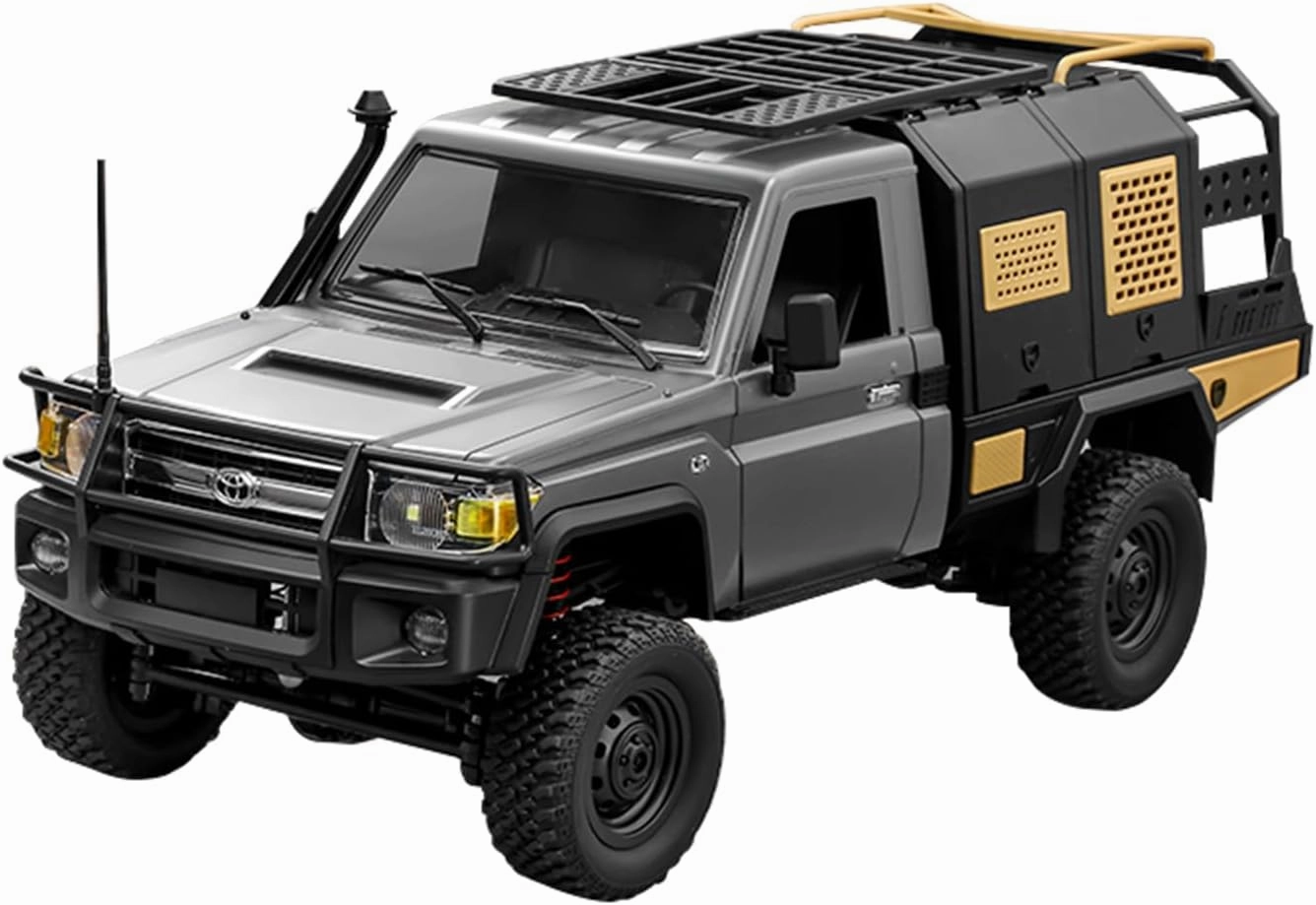 1/12 Scale RC Crawler, MN-82S LC79 RTR RC Truck 4x4 Off Road Vehicles 2.4GHz RC Rock Crawler Car with LED Lights, 7.4V 1200mAh Battery for Adults Hobby Toys (Silver)