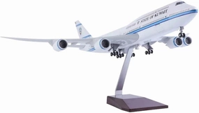 1 150 Scale for Model Aircraft B747 Kuwait Collection Plane Res Diecast Airplanes with LED Light & Wheel Landing Gear(No loght)