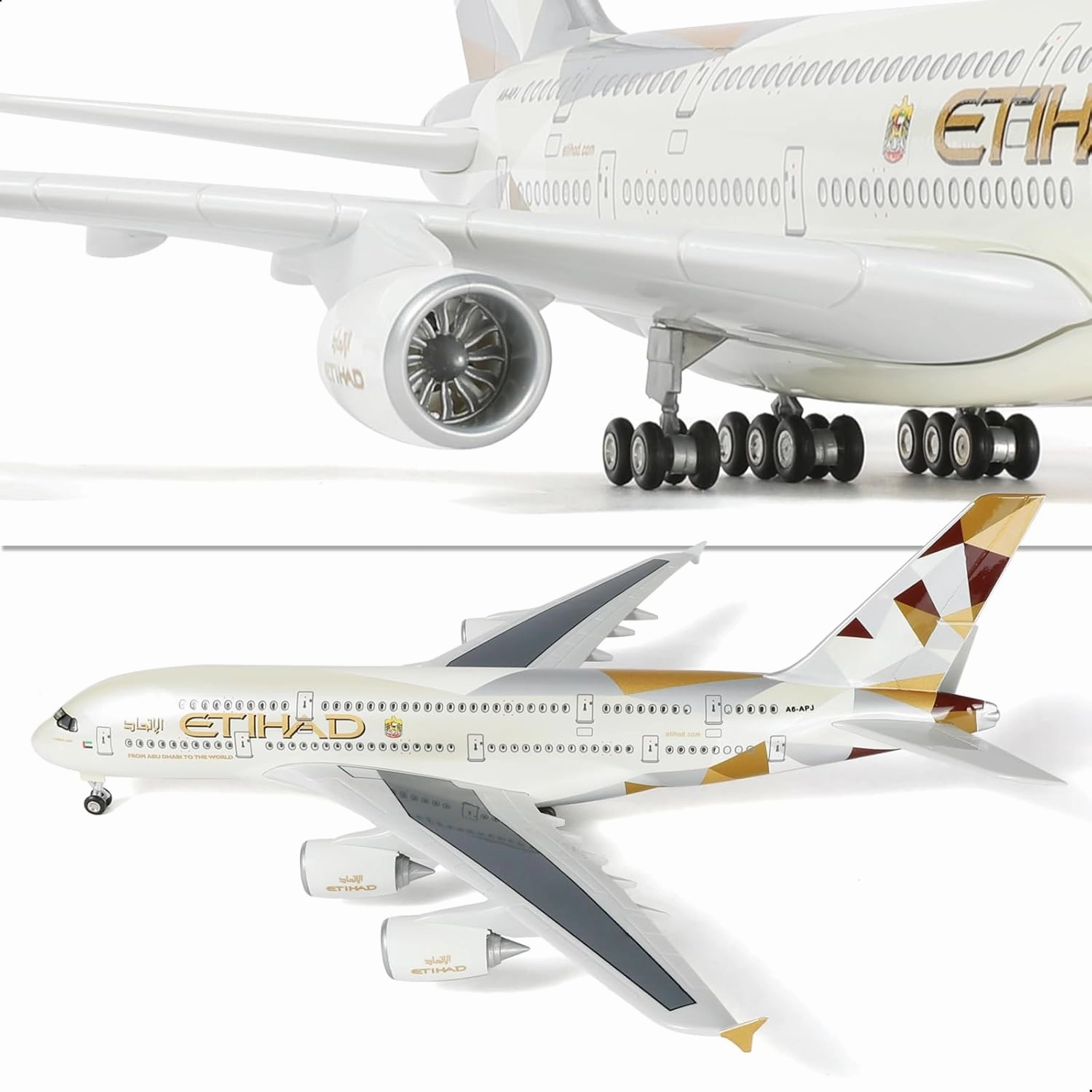 1/200 Scale A380 Model Plane Diecast Airbus A380 Model Airplane with Stand (14 in-L) Pre-Built Model kit for Adult -Aviation Creative Gifts, Tabletop Collection Display