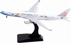 1 400 Alloy Collectible Plane for AV4061 China Airlines SKYTEAM Airbus A330-300 Diecast Aircraft Jet Model Miniatures Set