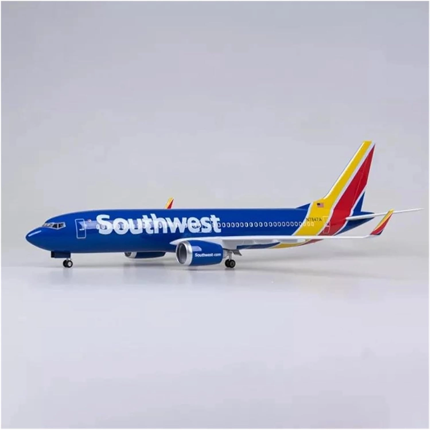 1 85 Scale for Southwest B737 Plane Models Model Airplane with Light and Wheels Collection Display Decorations Airplanes(No loght)