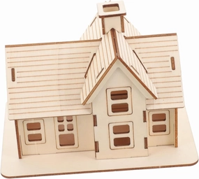 1 Set Wooden House Puzzle DIY Assembly Model for Adults Creative Home Office Decoration Engaging Fun Puzzle for Birthdays Parties Hands Brain Teaser