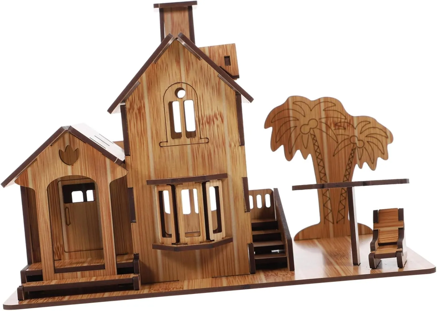 1pc Villa Puzzle Toy Creative Wooden Assembly Model for Boy Girl Educational Building Toy for Boys and Girls Imagination Creativity for Birthdays Holidays