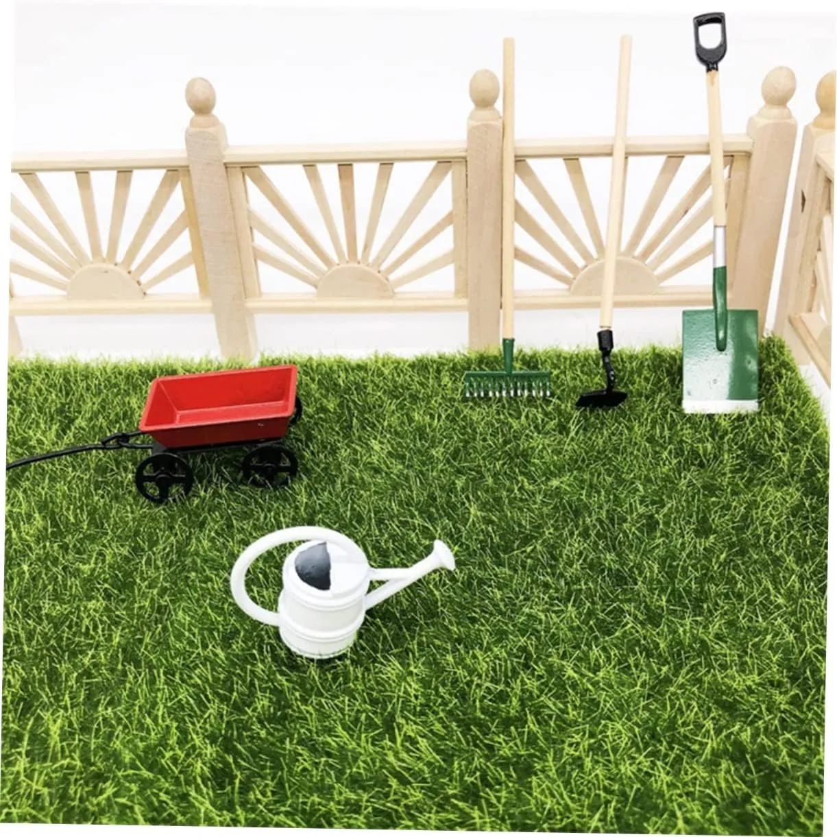 2 Sets Miniature Gardening Tool Micro Garden Decor Accessories for Mini House Fairy Garden Tool Kit for Imaginative Play and DIY Miniature Scenes