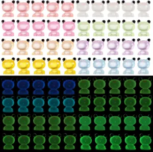 200 Luminous Miniature Frog Ornaments, Resin Cute Glow-in-The-Dark Frogs for DIY Craft Projects, Garden Decorations, and Dollhouse Accessories