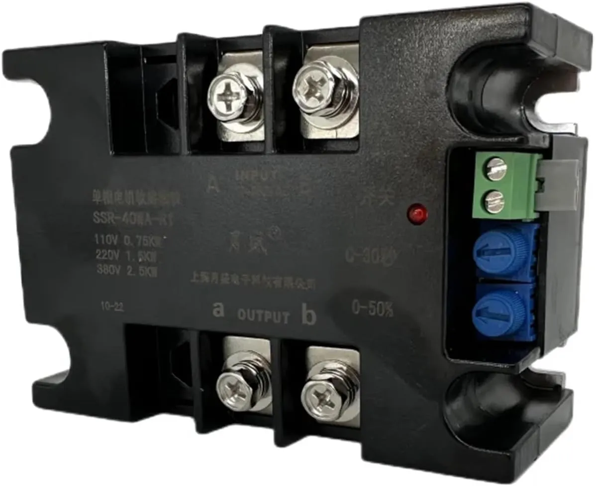 220V Single-Phase Intelligent Motor Soft Starter Soft Start Module Soft Start 50-60HZ Compatible 2/4/6/8KW(SSR-200WA-R1(8KW))