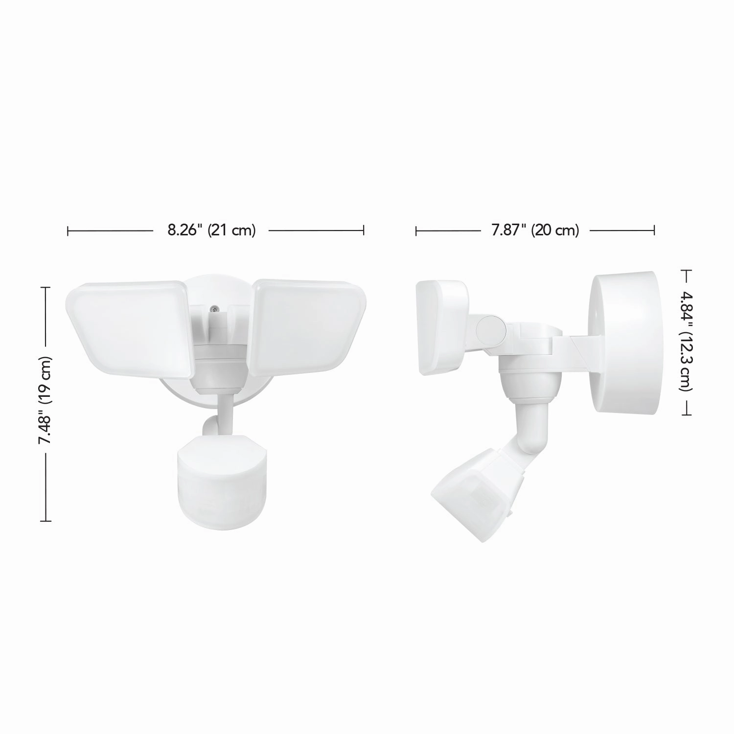240-Degree 22W Twin Head White Wi-Fi Smart 2200 Lumens Hardwired LED Motion Security Light, No Hub Required