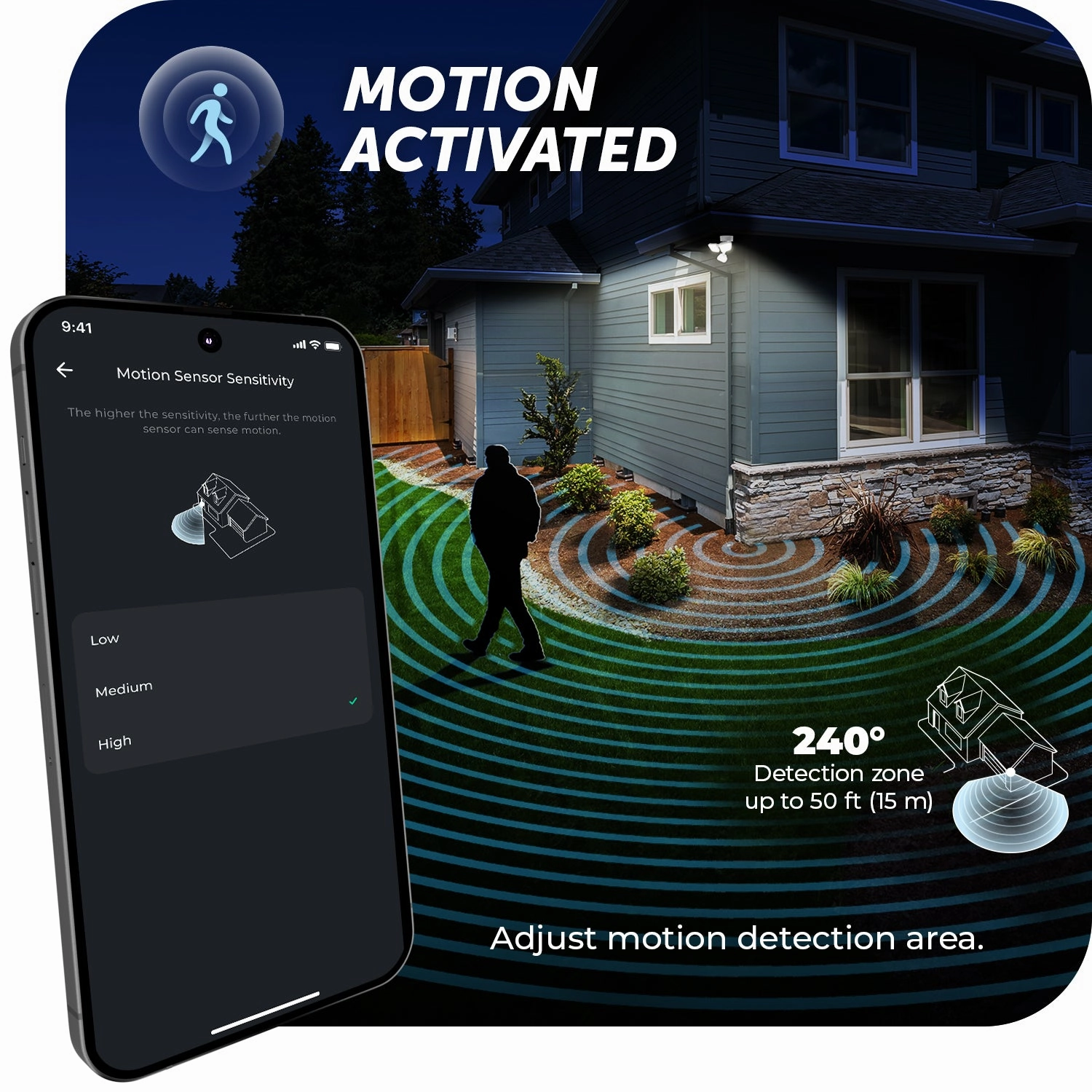 240-Degree 22W Twin Head White Wi-Fi Smart 2200 Lumens Hardwired LED Motion Security Light, No Hub Required