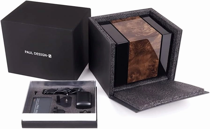 2 Watch Winder, Dust-Proof Design, Small&Portable, Metal Acrylic Glass, 6 Modes, LED Light, Wooden Watch Shaker Watch Winder Display Watch Box Case Watch Storage