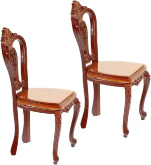 2pcs Miniature Chair Model for Dollhouse Vintage Design Compact Lightweight Mini Furniture for Creative Play and Decoration Scale for Boys and Girls