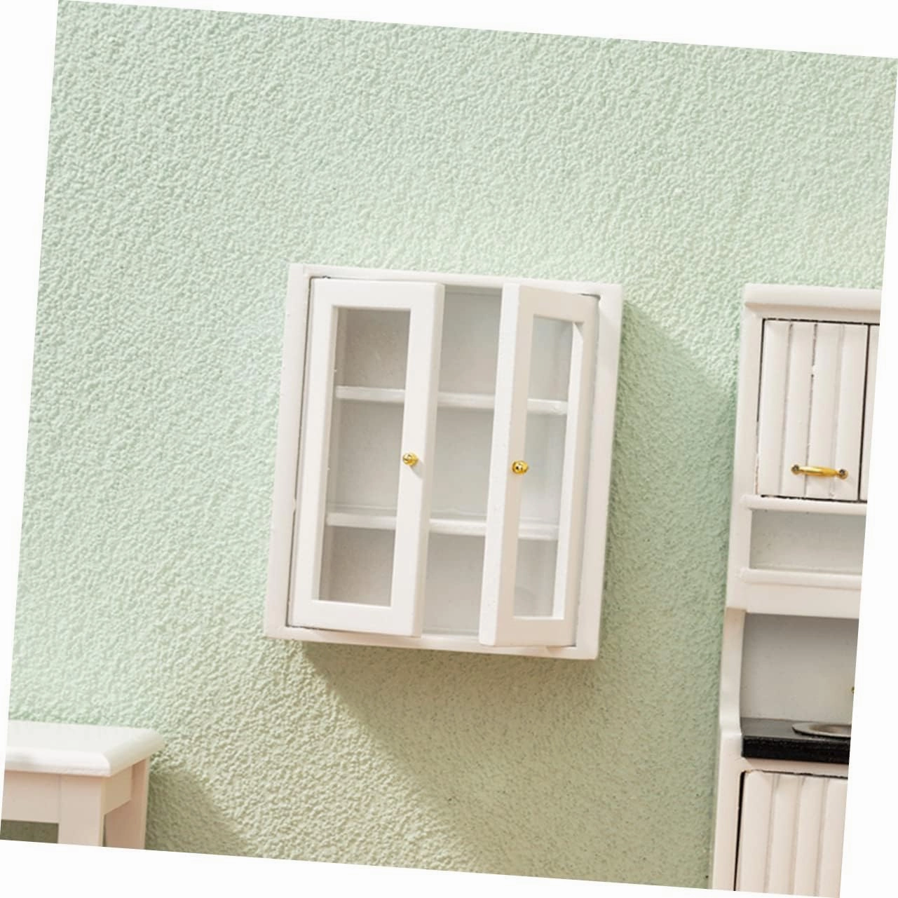 2pcs Miniature Cabinet Model Elegant Mini House Kitchen Cabinet Decoration for Dollhouse Micro Landscape Decor Unique Design Practical Accessory for Miniature Living Scenes