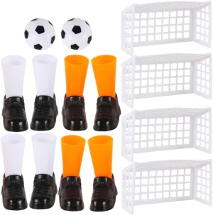 2Set Finger Soccer Game Set Portable Tabletop Football for Includes Goals Soccer Balls Shoes Fun Indoor Activity for Family Parties Sports Fans