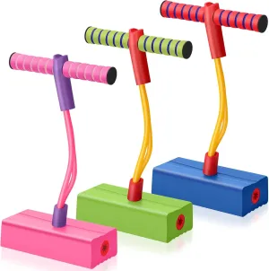3 Pcs Pogo Stick Foam Jumper Toy Foam Pogo Fun and Safe Jumping Stick for Teens Adults Outdoor Indoor Toys Gift, Makes Squeaky Sounds and Squeaks with Each Hop