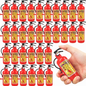 32 Pack Kids Small Fire Extinguisher Squirter Water Toys Firefighter Water Squirt Water Blaster Toys Mini Fireman Squirters Bulk for Child Beach Summer Swimming Pool Party Supplies
