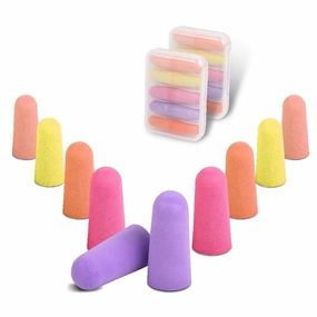 32dB SNR Soft Foam Earplugs 10-Pairs - Noise Reduction with Individual Cases for Travel & Sleep