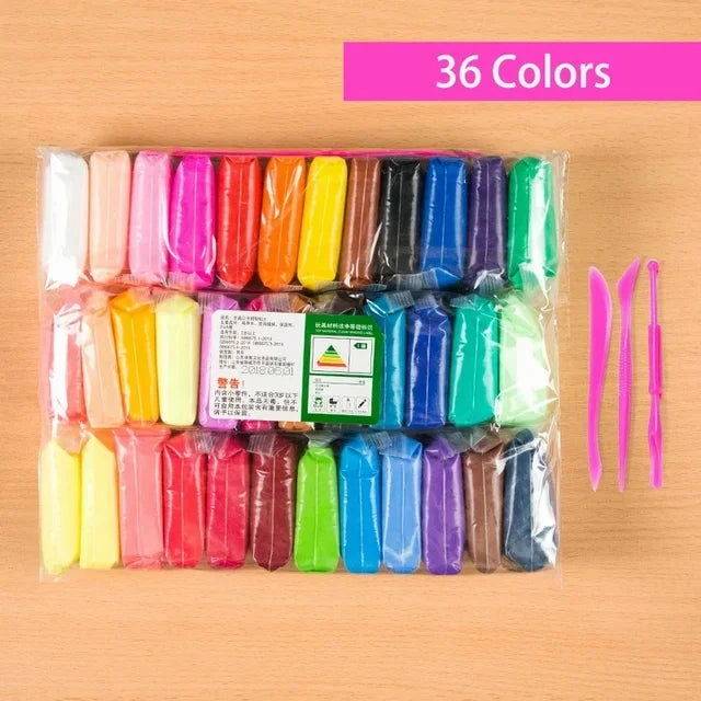 36 Colors Fluffy Soft Polymer Clay Toy Set