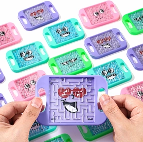 36 Pcs Mini Maze Puzzle Bulk for Kids Summer Hawaii Party Favors Small Maze Cubes Game Educational Handheld Puzzle Travel Games Graduation Classroom Gifts for Students Adults (Funny Face)