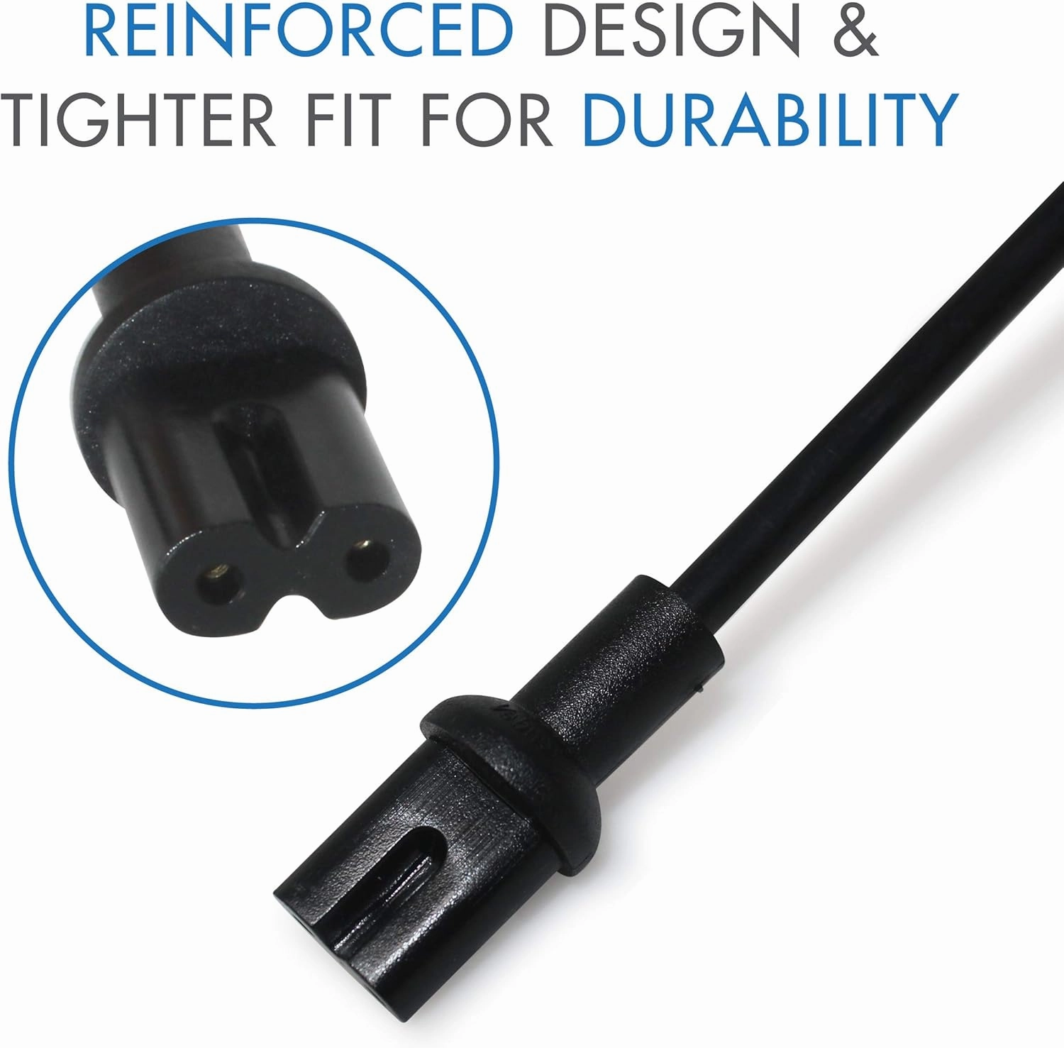 3-Foot Power Cord - Compatible with Sonos Speakers: Five, Play 5, Beam, Ray, Arc, Amp, Playbase, Sub Gen 3 & Mini - Black