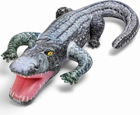 3 Pcs 55" Inflatable Alligator Toys Realistic Blow up Alligator Crocodile Animal Reptile Party Decor Props and Pool Floats Toys Jungle Party Garden Decorations