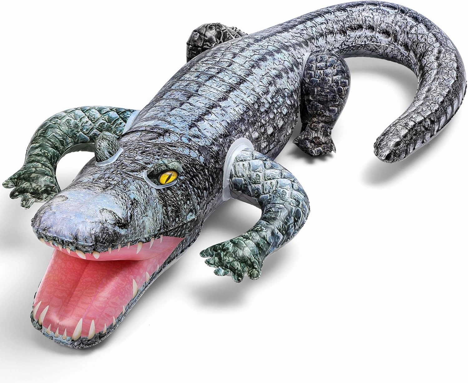 3 Pcs 55" Inflatable Alligator Toys Realistic Blow up Alligator Crocodile Animal Reptile Party Decor Props and Pool Floats Toys Jungle Party Garden Decorations