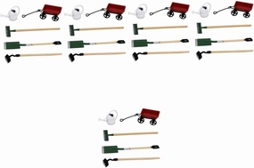 3 Sets Mini House Gardening Tool Dollhouse Accessory for Creative Micro Garden Decor Safe Material for Imaginative Play and Scene Decoration