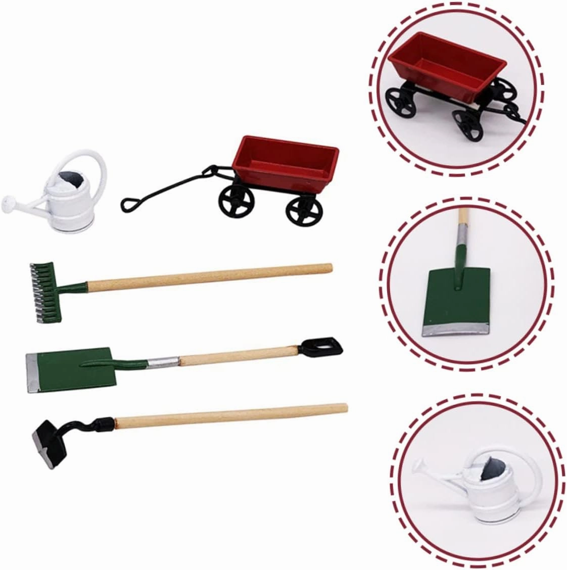 3 Sets Mini House Gardening Tool Dollhouse Accessory for Creative Micro Garden Decor Safe Material for Imaginative Play and Scene Decoration