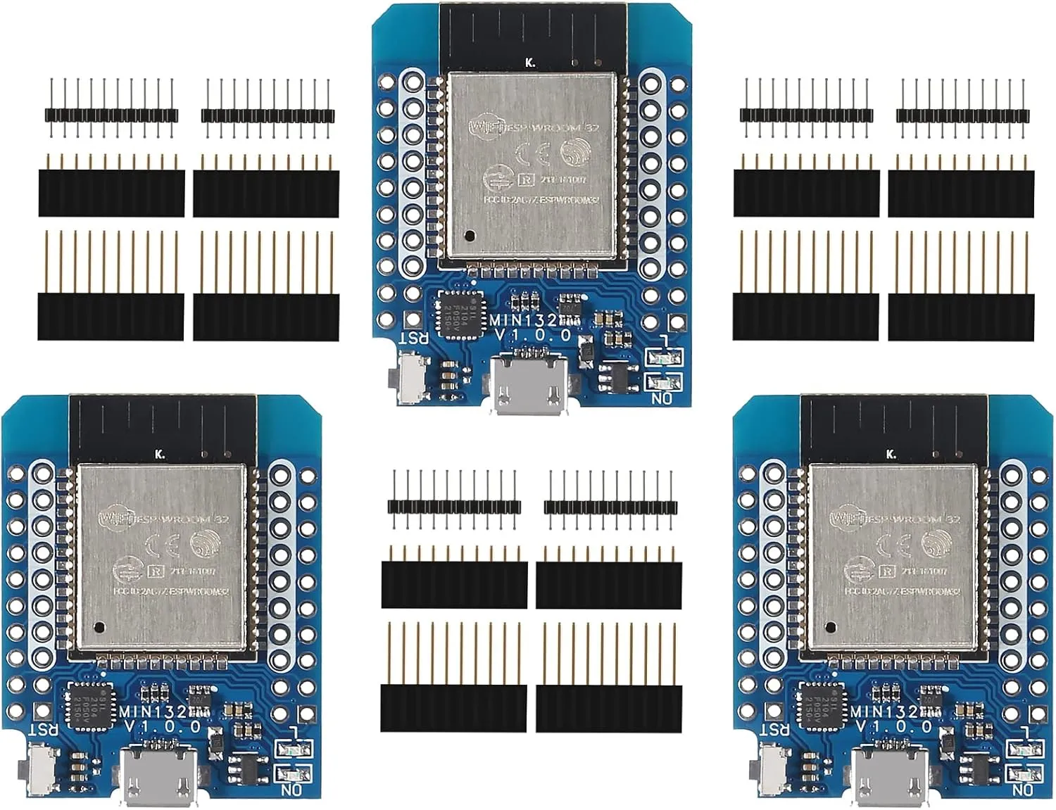 3PCS for ESP32 D1 Mini NodeMCU ESP-32 WLAN WiFi Bluetooth Development Board Base on ESP8266 Compatible with WeMos D1 Mini