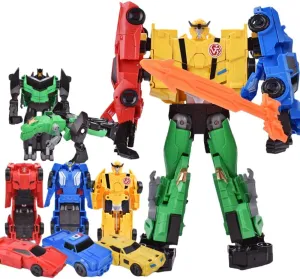 4 in 1 Transformerrs Robot Toy Assembly Combination Engineering Vehicle Truck Action Figure Dinosaur Robot Children's Gift
