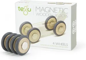 4 Pack Tegu Magnetic Wooden Wheels