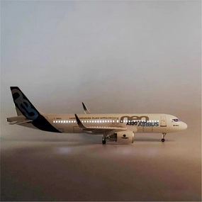47CM 1 80 Airplane A320NEO Air Airlines Model Toy Light Gear Diecast Resin Plane Model Miniatures Toy's Set(with Light)