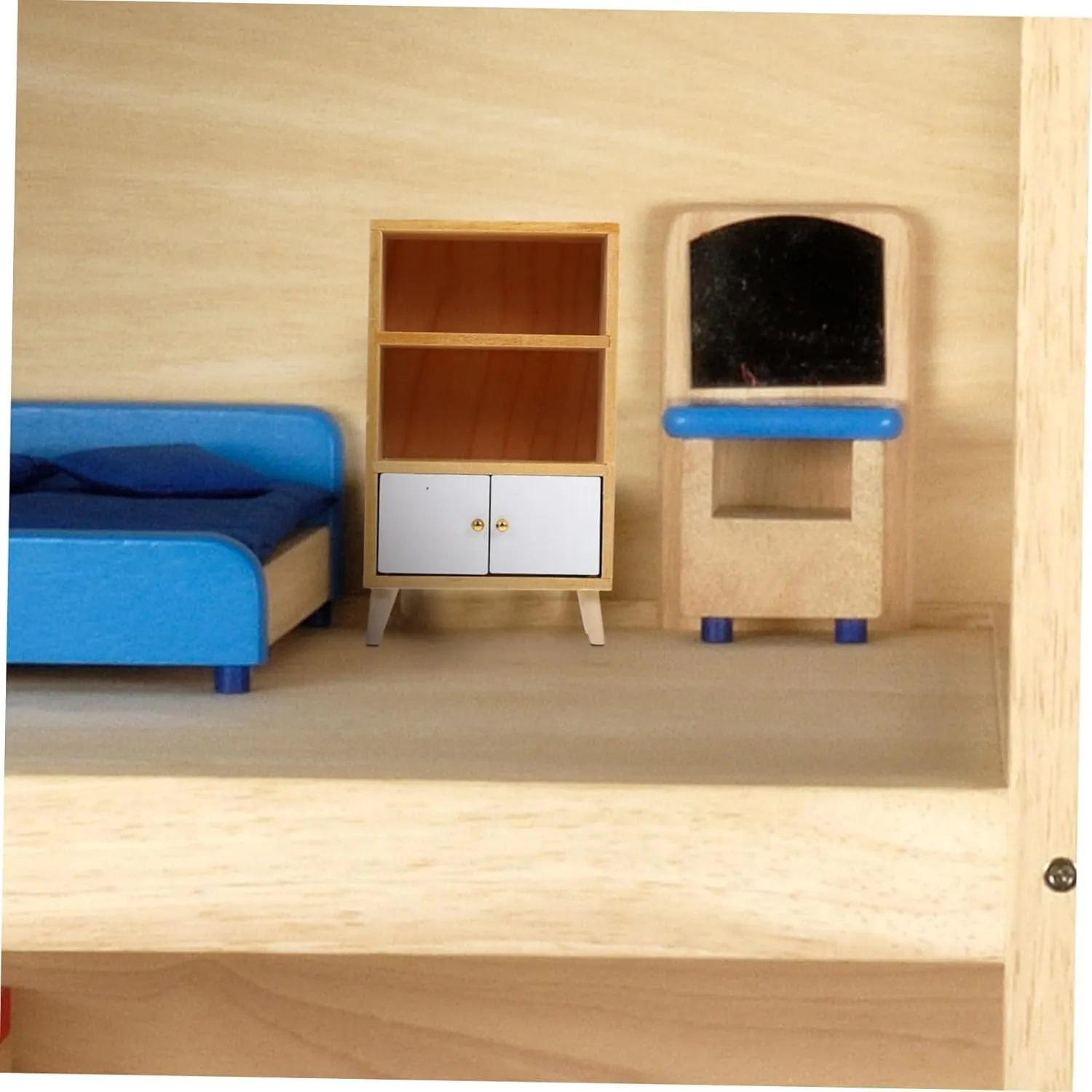 4pcs Miniature Bookshelf Model for Dollhouse Cute Display Cabinet Furniture for Boys and Girls Rooms Bedrooms and Play Scenes for Birthdays Holidays