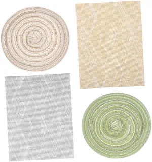 4Pcs Miniature Carpet for Dollhouse Decor Rugs Compact and Lightweight Micro Landscape Models for Creative Play and Home Decoration