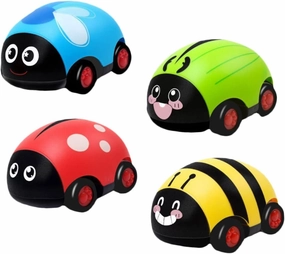 4pcs Ladybug Pull Back Car Toys Insect Toys Funny Educational for Boys and Girls Random