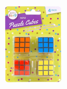 4PK Mini Novelty Puzzle Cubes Party Favors Return Gifts Loot Bag Party Fillers