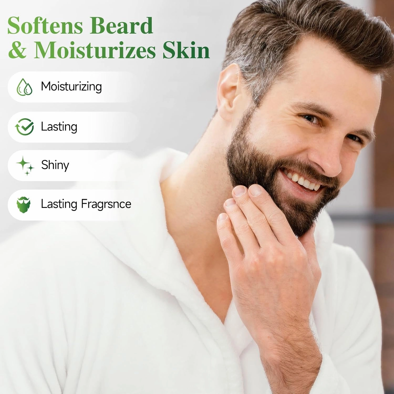 5% Concentration Biotin Beard Balm for Men & Conditioning Beard Wax - Made with Castor Oil Natural and Organic Ingredients - Hydrates & Thickens Facial Hair Growth- 2 Ounce Tin (Citrus Serenity