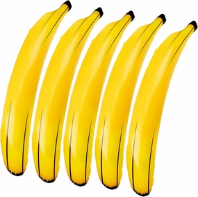 5 Pack Jumbo Inflatable Banana Props 70 Inch Gaint Inflatable Banana Pool Float Large Blow Up Banana Balloons for Indoor Outdoor Bachelorette Summer Pool Banana Party Favors