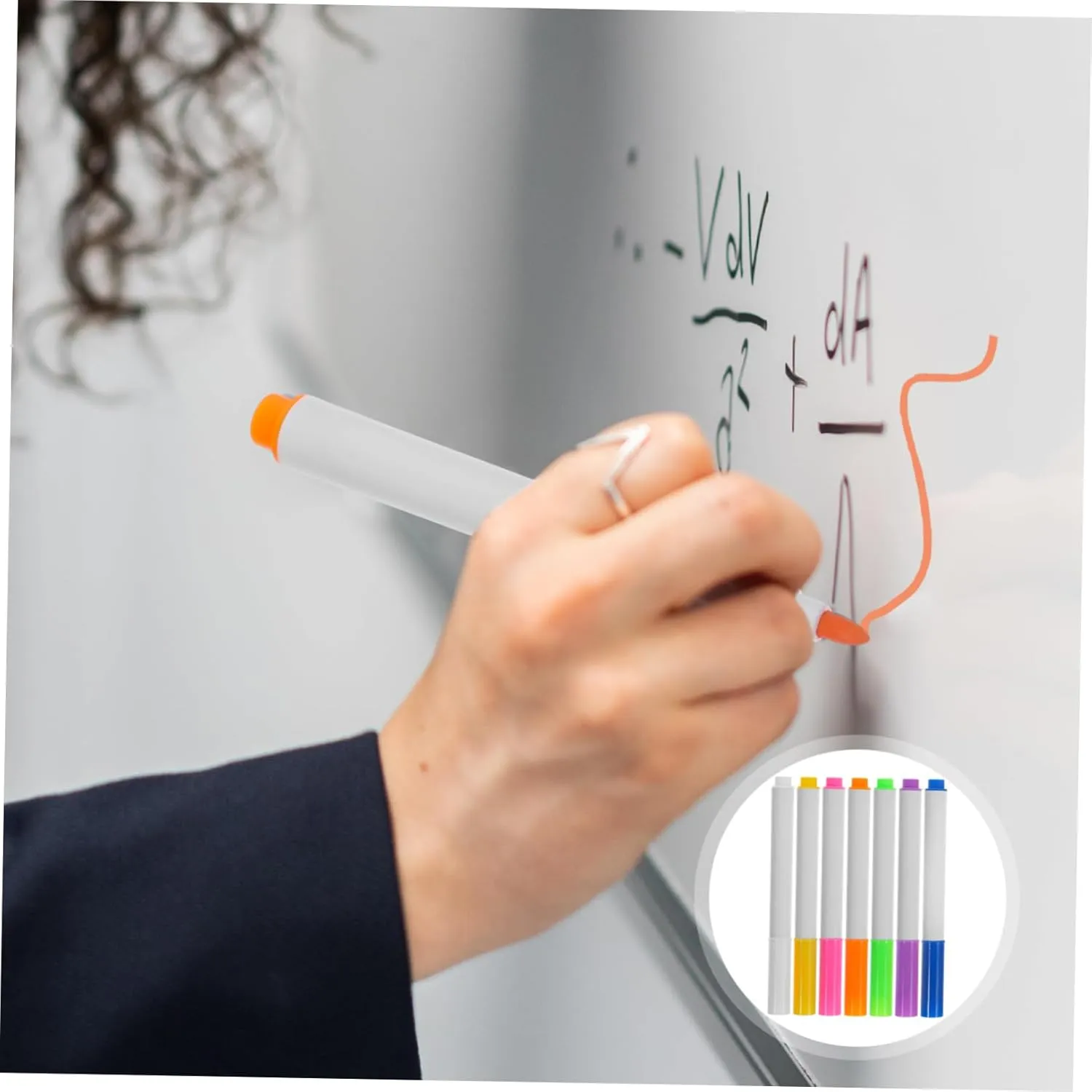 5sets Thick Dry Erase Markers Magnetic Erase Markers for Whiteboard Fine Tip Writing Supply 12 Pack 7pcs*5