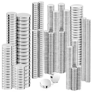 600 Pack Small Round Magnets Fridge Magnets Strong Neodymium Refrigerator Rare Earth Magnet for Crafts Whiteboard Cabinet Locker Mini Magnet 7 Different Sizes