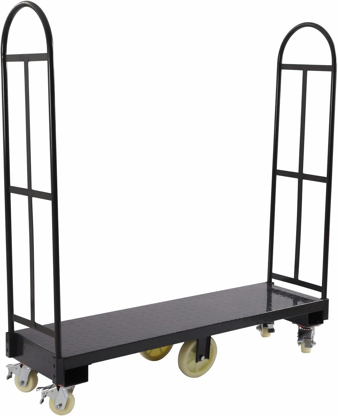 64.6Lx15.7H U-Boat Steel Cart,Steel Panel Truck Cart,2000lbs Capacity U-Boat Cart Steel with Removable Handles U-Boat Platform Truck Dolly for Transportation