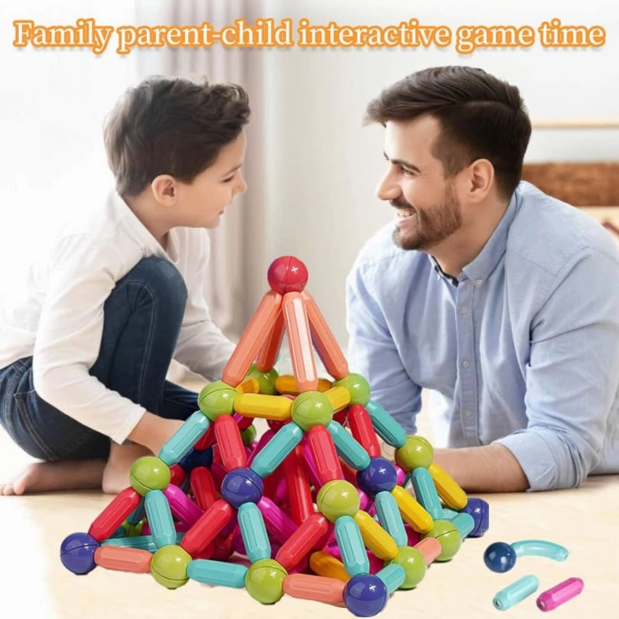 64pcs Magnetic Sticks and Balls Set | STEM | Educational