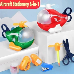 6 In 1 Helicopter Stationery Set