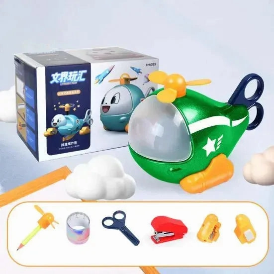 6 In 1 Helicopter Stationery Set