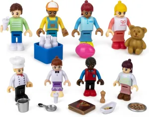8 Toy Figures & Playsets, 2 Inch Play Peoples Set, Early Development Family Figurines for Kids, Pretend Play Toys for Children 3  (23Pcs)